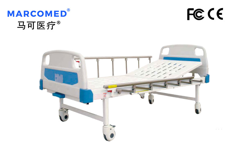 鋁合金護欄單搖手動病床（鋁合金四角剎車）